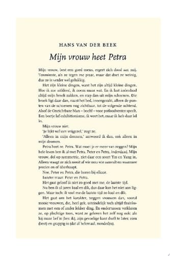 Mijn vrouw heet Petra