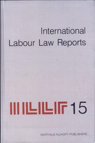 International Labour Law Reports - 15