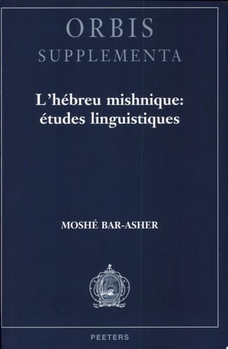L'hébreu mishnique études linguistiques
