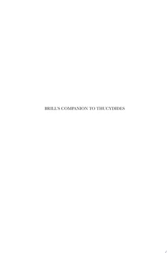 Brill's Companion to Thucydides
