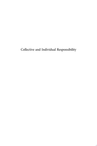 Collective and Individual Responsibility A Description of Corporate Personality in Ezekiel 18 and 20