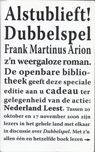 Dubbelspel roman