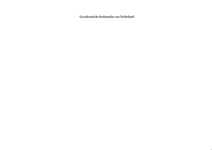 Geochemische bodematlas van Nederland