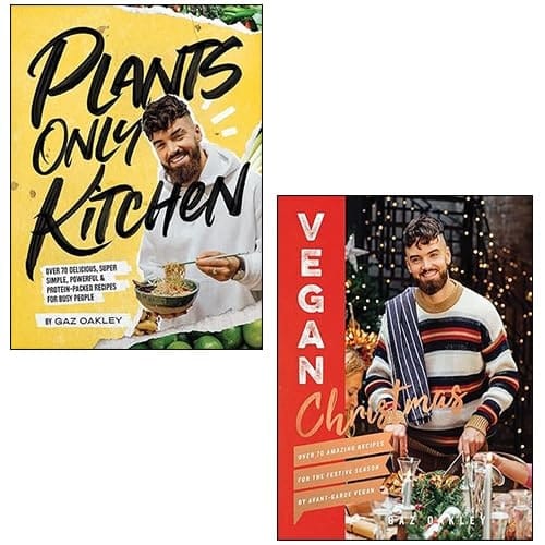 Gaz Oakley 2 Books Collection Set (Plants-Only Kitchen, Vegan Christmas)