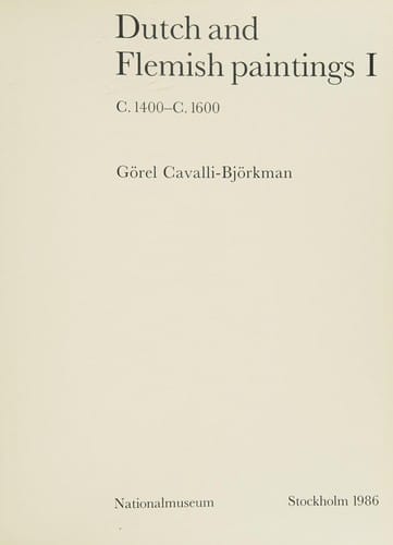 Dutch and Flemish Paintings