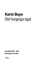 Det hungriga ögat: Journalistik 1930-1936 : recensioner och essäer (Swedish Edition)