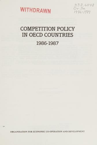 Competition Policy in OECD Countries, 1986-1987