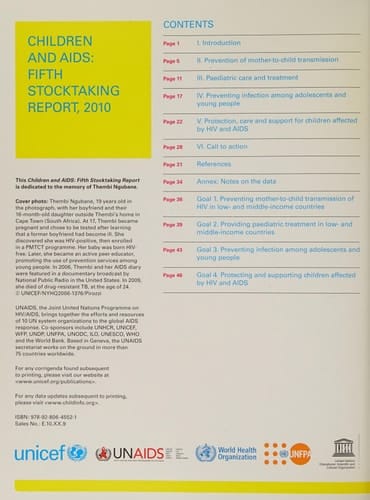 Children and AIDS Fifth Stocktaking Report, 2010