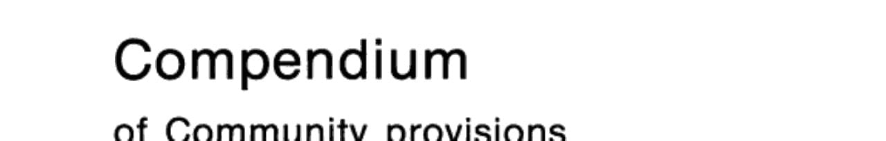 Compendium of Community Provisions on Social Security