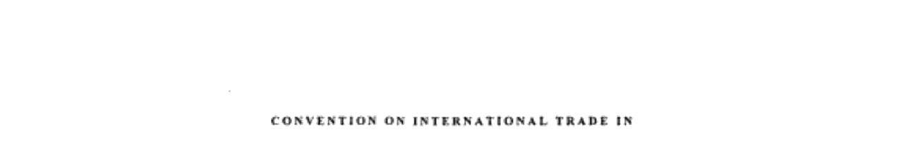 Convention on International Trade in Endangered Species of Wild Fauna and Flora EC Annual Report 1995