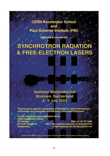 CAS, CERN Accelerator School: Synchrotron radiation and free electron lasers : proceedings, President Hotel, Grenoble, France, 22-27 April 1996