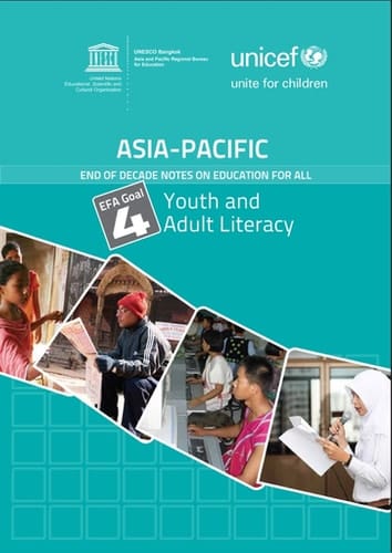 EFA goal 4 Youth and adult literacy