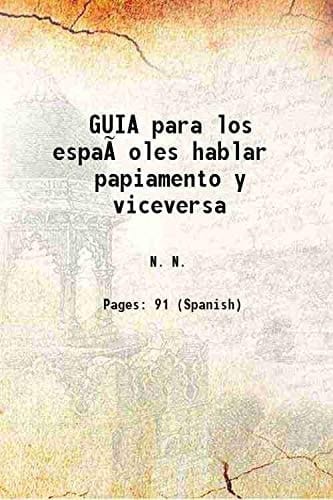 GUIA para los españoles hablar papiamento y viceversa 1876