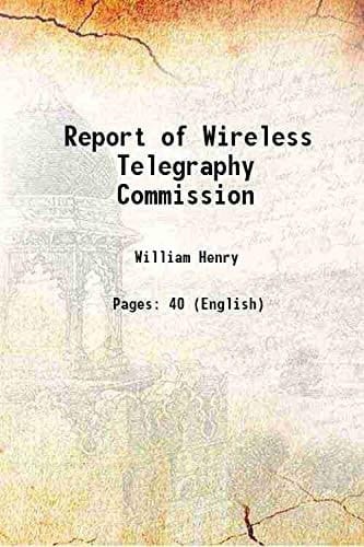 Report of Wireless Telegraphy Commission 1922