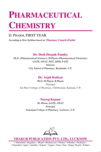 Pharmaceutical Chemistry (English Edition) e-Book for D.Pharm 1st Year | PCI | Coloured Pages