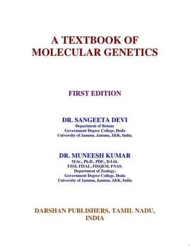 A TEXTBOOK OF MOLECULAR GENETICS