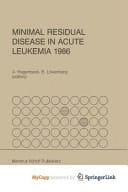 Minimal Residual Disease in Acute Leukemia 1986