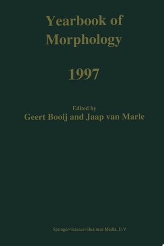 Yearbook of Morphology 1997