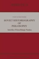 Soviet Historiography of Philosophy Istoriko-Filosofskaja Nauka
