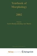 Yearbook of Morphology 2002