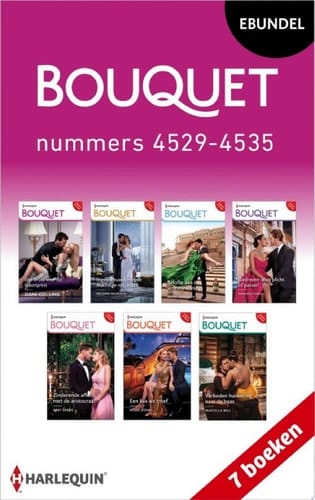 Bouquet e-bundel nummers 4529 - 4535 Een bruid voor de kroonprins / Ingesneeuwd met de machtige miljardair / Belofte aan de woestijnkoning / Gedreven door plicht of passie? / Zinderende affaire met de aristocraat / ... 7-in-1