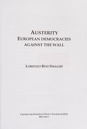Austerity European Democracies Against the Wall