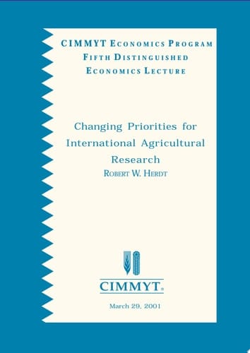 Changing Priorities for International Agricultural Research