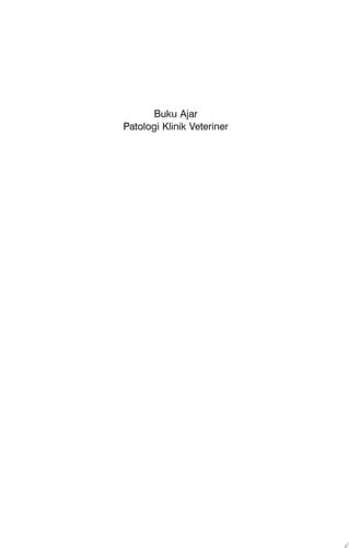 Buku Ajar Patologi Klinik Veteriner