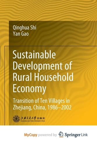 Sustainable Development of Rural Household Economy: Transition of Ten Villages in Zhejiang, China, 1986-2002