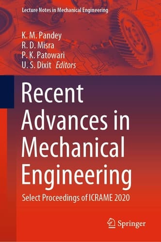 Recent Advances in Mechanical Engineering Select Proceedings of ICRAME 2020