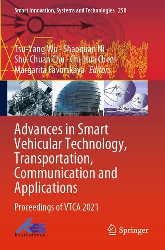 Advances in Smart Vehicular Technology, Transportation, Communication and Applications Proceedings of VTCA 2021