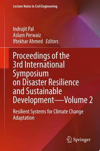 Proceedings of the 3rd International Symposium on Disaster Resilience and Sustainable Development—Volume 2