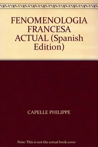 Fenomenología francesa actual