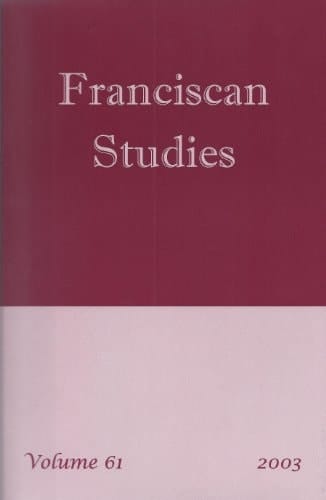 Franciscan Studies 2003