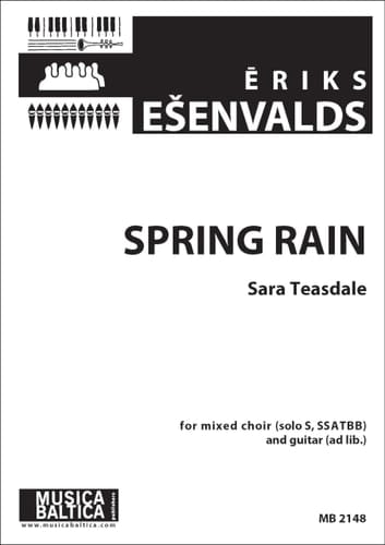 Spring Rain for Soprano Solo, Ssatbb Choir and Guitar (AD Lib.) Choral Octavo