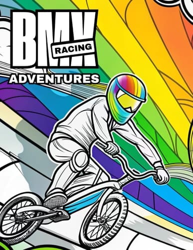 BMX Bike Racing Adventures Coloring Book: 50+ Action-Packed Scenes of High-Flying Jumps, Dirt Tracks, and Championship Races for Kids Ages 6-12