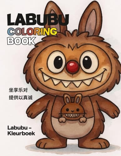 Labubu – Mega kleurboek: 80 creatieve kleurplaten met de iconische figuren van Popmart! (Dutch Edition)