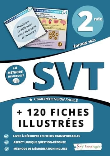 SVT Seconde 2nde - 2nd (Sciences de la vie et de la Terre) - Pandagro - Sciences cognitives - Fiches question / réponse: Fiches de révision ludiques, ... MEMOBOOST: Objectif Réussite (French Edition)