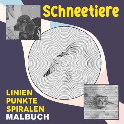 Schneetiere Punkte Linien Spiralen Malbuch: Erleben Sie die vielfältige Tierwelt mit 30 Malvorlagen im Inneren | Gag Geschenke | White Elephant ... | Weihnachtsgeschenke (German Edition)
