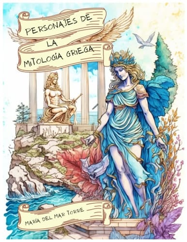 Personajes de la mitología griega. Libro de colorear para adultos (Spanish Edition)