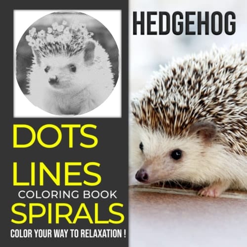 Hedgehog Dots Lines Spirals Coloring Book: An Artbook About A Special Mammal With 30 High-Quality Illustrations Inside | Stress Relief Gifts | Birthday Gifts | New Year Gift