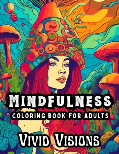 Vivid Visions: Mindfulness Coloring Book for Adults