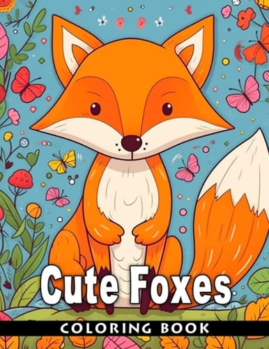 Cute Foxes Coloring Book: Discover adorable fox-themed gifts for kids and animal lovers who enjoy drawing. Have a blast!
