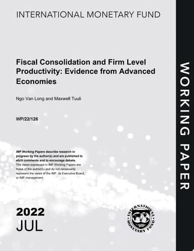 Fiscal Consolidation and Firm Level Productivity: Evidence from Advanced Economies