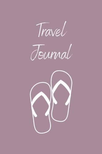 Travel Journal: Purple and White Sandal Blank Lined Notebook