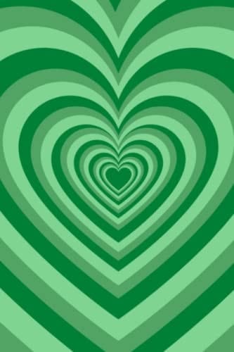 6x9 Green Heart Cover Notebook (200 lined pages)