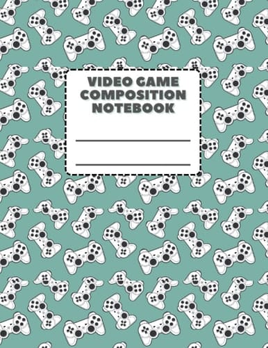 Video Game Composition Notebook: Wide-Ruled, 7.5 x 9.25, 175 Pages, For kids, teens, and adults, gamer (Composition Notebooks)