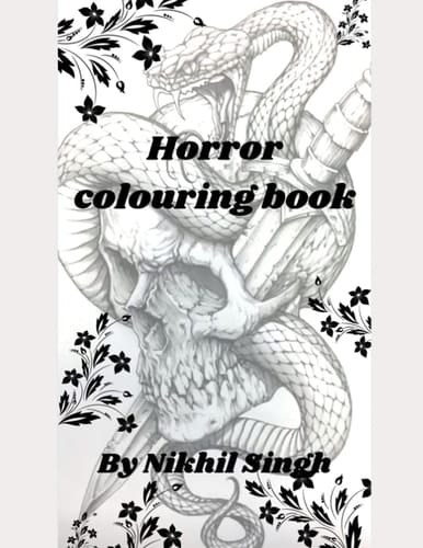 Horror colouring book for teens: Witchcraft horror colouring book