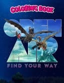 Coloring Book How to Train Your Dragon 3 Hidden World Open Air, Children Coloring Book, 100 Pages to Color