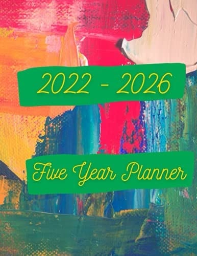 Five Year Planner 2022: Large Monthly Journal Organizer with Attractive Abstract Design for 2022-2026